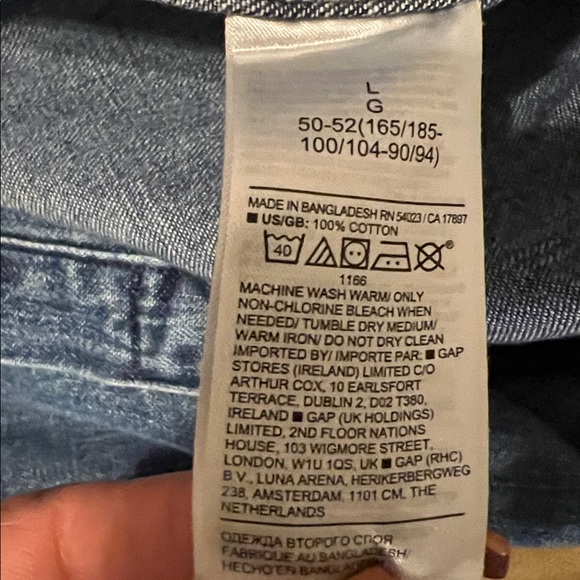 Banana Republic Denim Shirt Bundle | Men’s L | Black & Blue | Untucked Standard - Picture 7 of 12